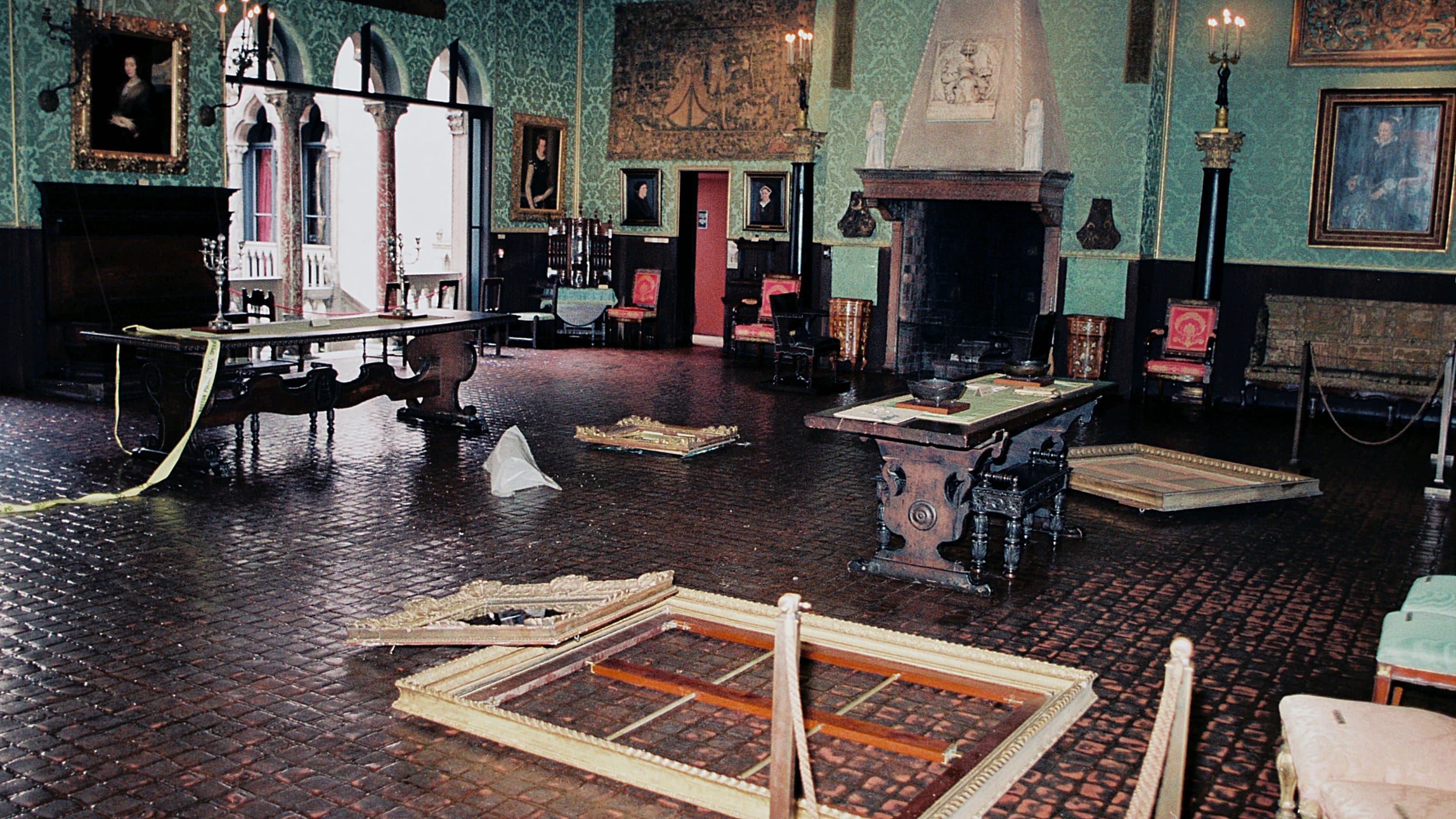 Inside the Isabella Stewart Gardner Museum after the robbery, as seen on &quot;This Is a Robbery: The World's Biggest Art Heist.&quot; (Courtesy of Netflix)