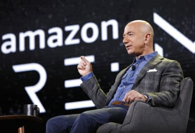 Jeff Bezos speaks at the the Amazon re:MARS convention in Las Vegas. (John Locher, File/AP Photo)