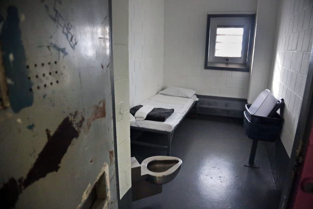 This file photo shows a solitary confinement cell called &quot;the bing,&quot; at New York's Rikers Island jail. (AP Photo/Bebeto Matthews, File)