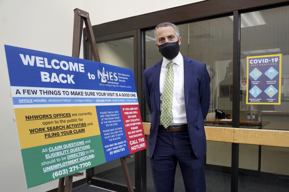 Richard Lavers, Deputy Commissioner of New Hampshire Employment Security, poses for a photo at a New Hampshire Works employment security job center, May 10, 2021, in Manchester, N.H. (Mary Schwalm/AP)