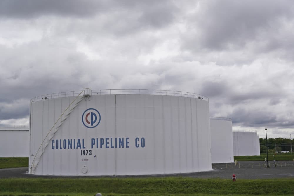 Colonial Pipeline storage tanks are seen in Woodbridge, N.J., Monday, May 10, 2021. (Seth Wenig/AP)