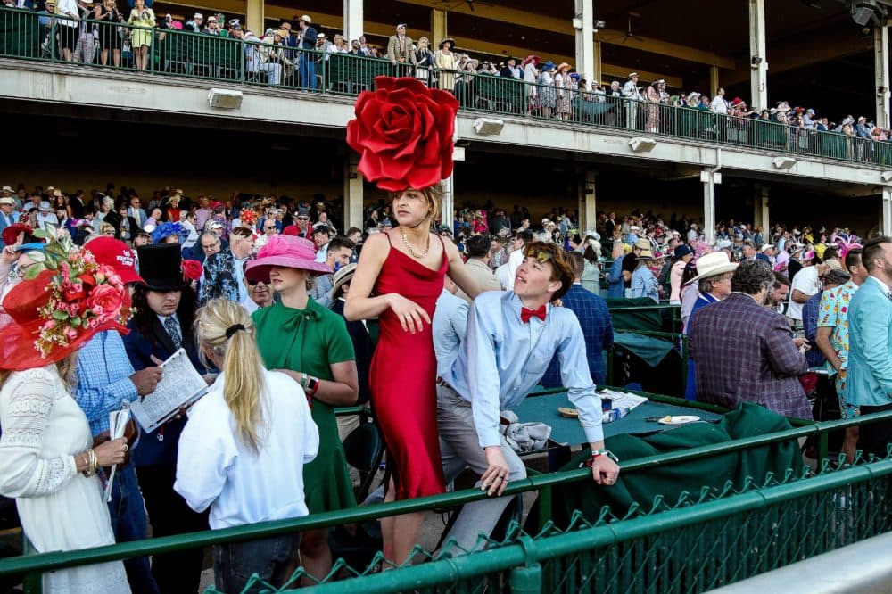 Spectators begin to disperse following the 147th running of the Kentucky Derby at Churchill Downs on May 01, 2021 in Louisville, Kentucky. (Sam Mallon/Getty Images)