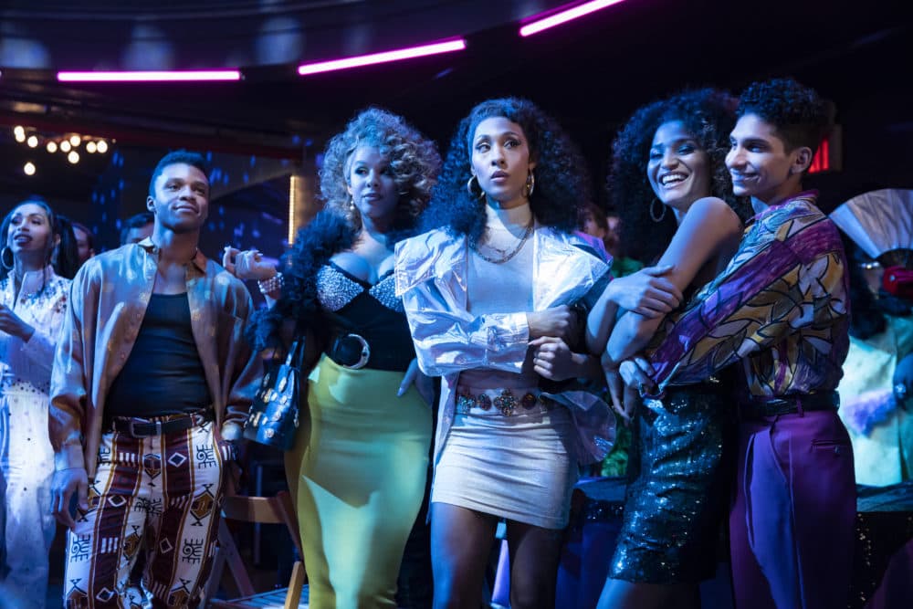 From &quot;Pose&quot; season 3 episode &quot;On The Run.&quot; Left to right: Dyllón Burnside as Ricky, Hailie Sahar as Lulu, Mj Rodriguez as Blanca, Indya Moore as Angel, Angel Bismark Curiel as Lil Papi. (Eric Liebowitz/FX)