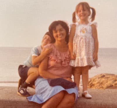 The author with her brother, Kevin, and mother, Nancy, in Sandwich, Mass, 1981. (Courtesy)