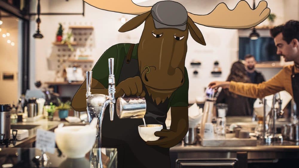 (&quot;Moose Barista&quot; by Shaun Fawson)