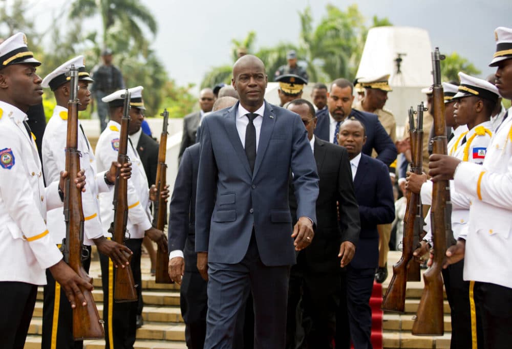 In this April 2018 file photo, Haiti's President Jovenel Moise at the National Pantheon museum in Port-au-Prince, Haiti. Moïse was assassinated after a group of unidentified people attacked his private residence. (Dieu Nalio Chery/AP)