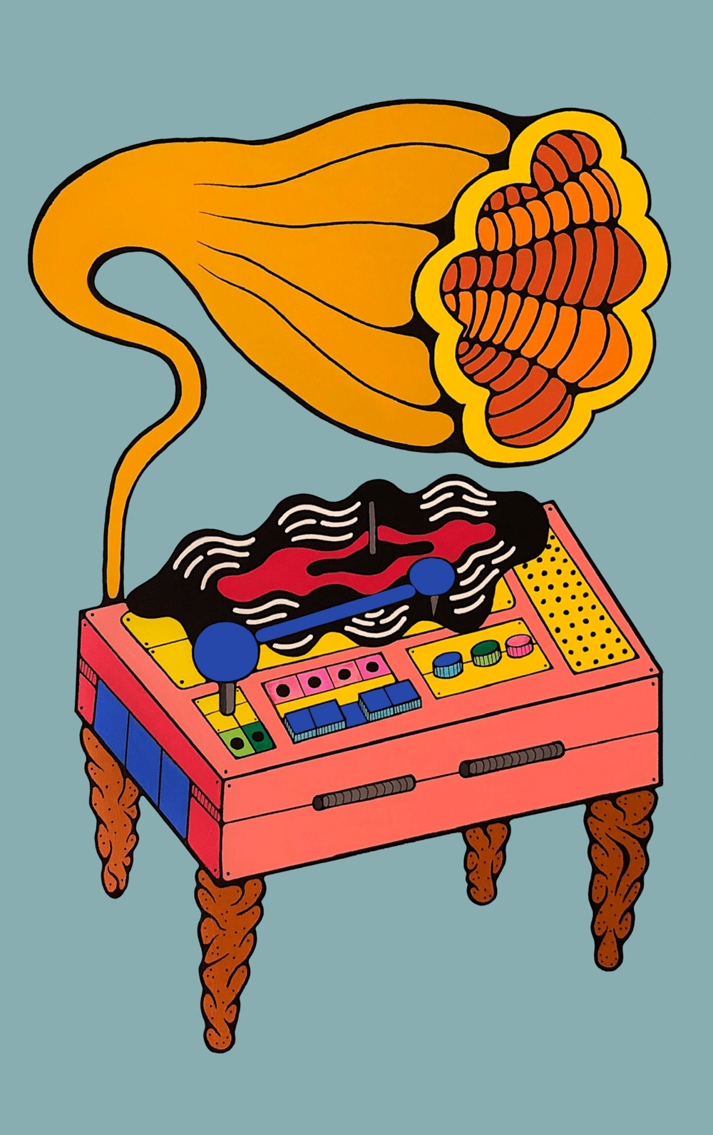 (&quot;Funky Record Player&quot; by South Burton)