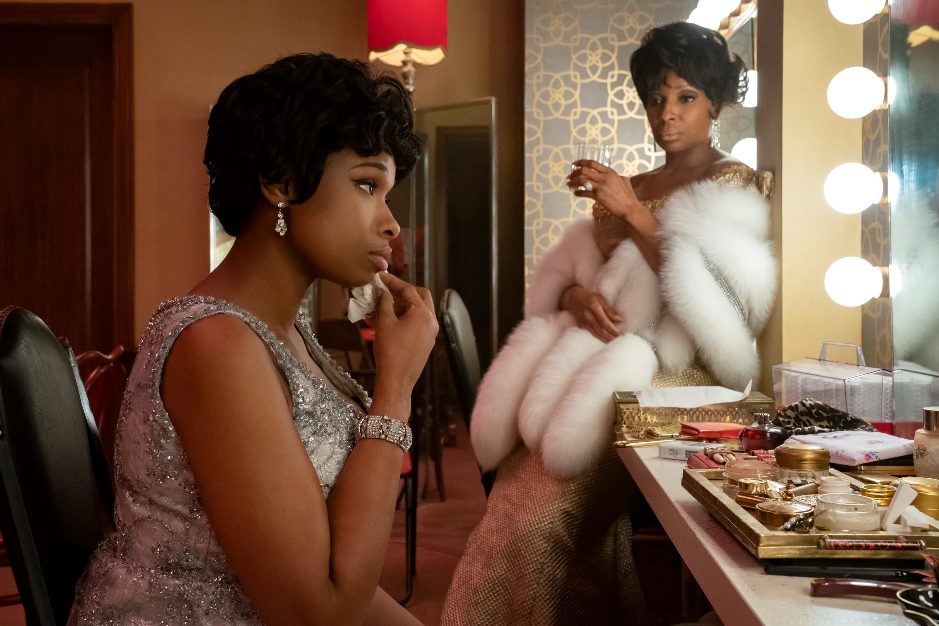 Jennifer Hudson stars as Aretha Franklin and Mary J. Blige as Dinah Washington in &quot;Respect.&quot; (Courtesy Quantrell D. Colbert/MGM)