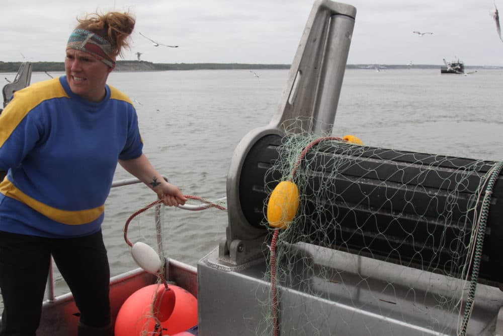 Georgie Heaverley has resisted fishing Bristol Bay for a while. But after deckhanding on the Nedra E this summer, she's considering buying her own permit there. (Sabine Poux/KDLL)