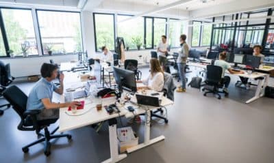 Employees working at an office in the Netherlands on June 28, 2021. (Jeroen Jumelet/Getty Images)