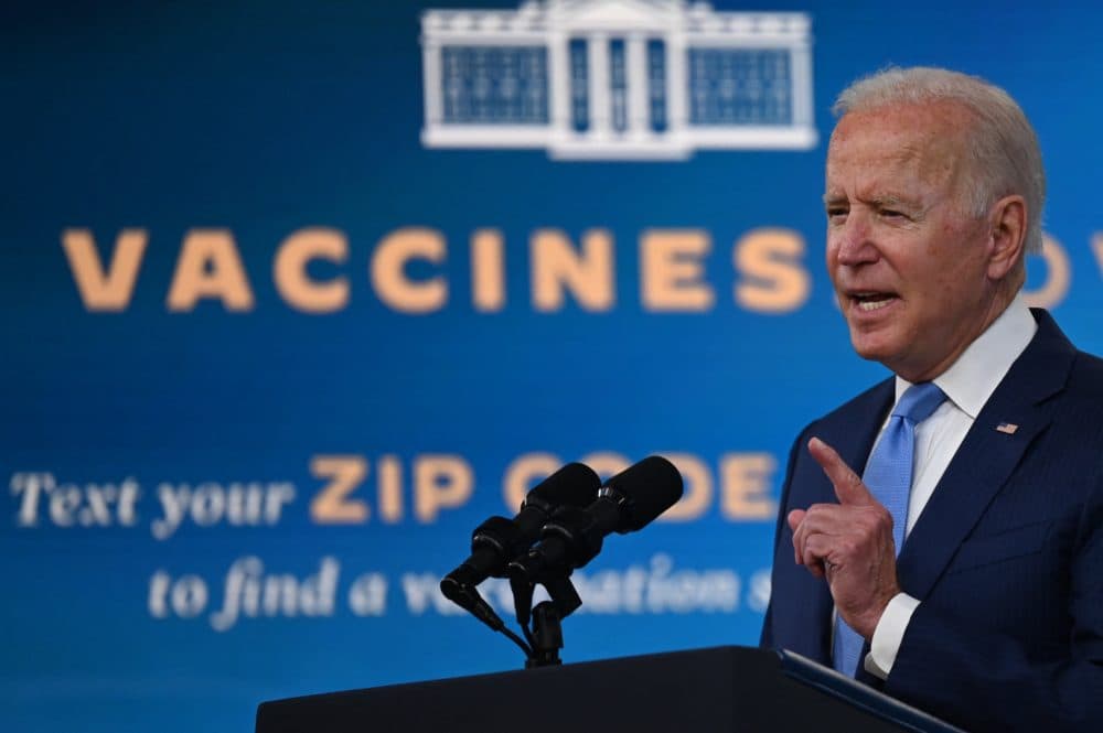 U.S. President Joe Biden delivers remarks on the Covid-19 response and the vaccination program at the White House on August 23, 2021 in Washington,DC. (Jim Watson/Getty Images)