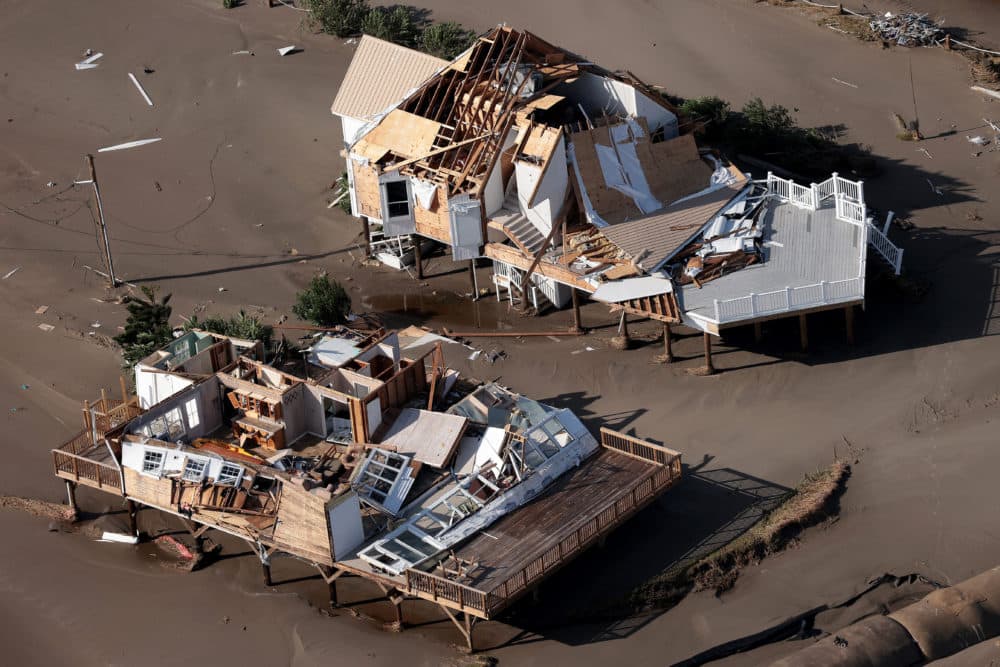 Destruction is left in the wake of Hurricane Ida on Aug. 31, 2021 in Grand Isle, Louisiana near New Orleans. (Win McNamee/Getty Images)