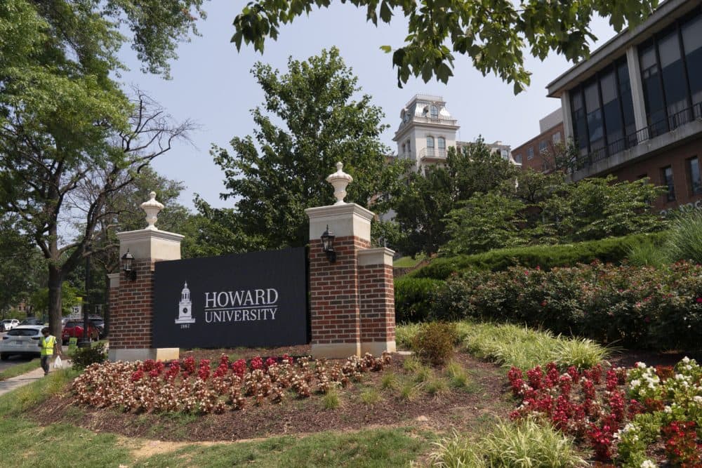 A sign welcomes people to the Howard University campus in Washington, D.C. on July 6, 2021. (Jacquelyn Martin/AP)