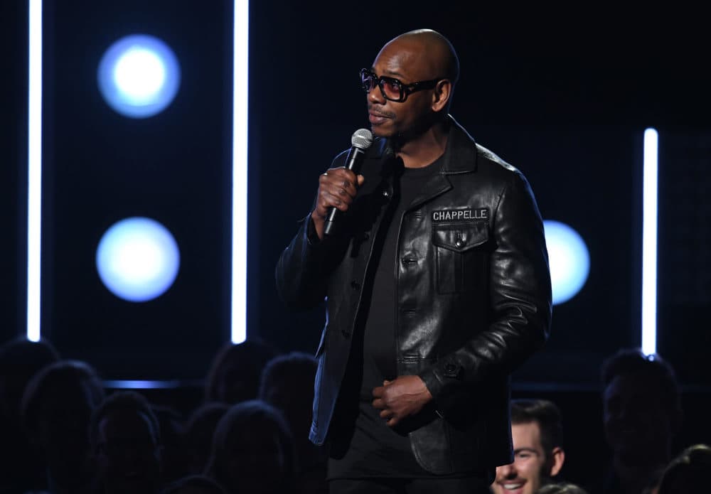 Comedian Dave Chappelle speaks onstage during the 60th Annual Grammy Awards at Madison Square Garden on January 28, 2018 in New York City. (Kevin Winter/Getty Images for NARAS)