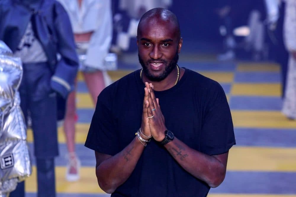 US fashion designer for Off-White Virgil Abloh acknowledges the audience at the end of the Off-White Women's Fall-Winter 2019/2020 Ready-to-Wear collection fashion show in Paris, on Feb. 28, 2019. (Philippe Lopez/ Getty Images)