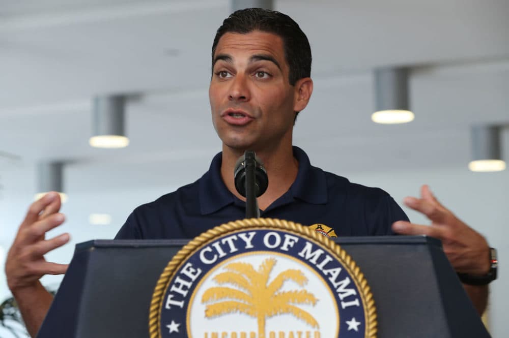 Miami Mayor Francis Suarez speaks to the media during the annual hurricane preparation exercise at the City of Miami's Emergency Operations Center (Joe Raedle/Getty Images)