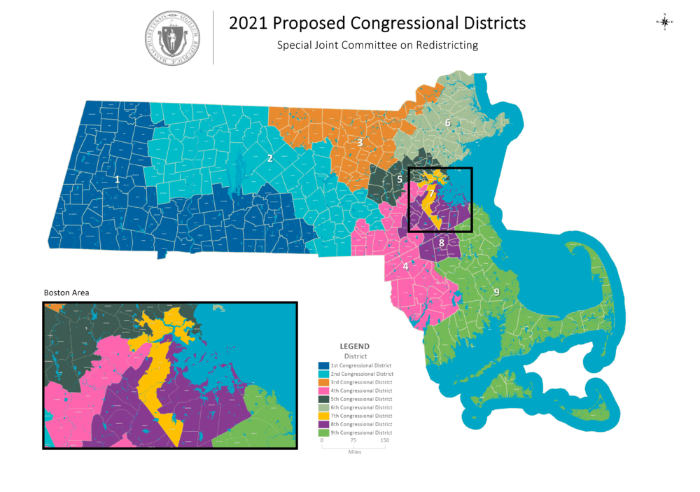 Massachusetts lawmakers release congressional district map WBUR News