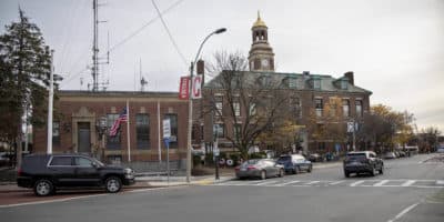 Chelsea's 911 dispatch center and city hall on Washington Ave. (Robin Lubbock/WBUR)