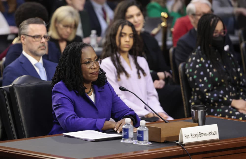 U.S. Supreme Court nominee Judge Ketanji Brown Jackson listens during her confirmation hearing before the Senate Judiciary Committee in the Hart Senate Office Building on Capitol Hill March 21, 2022 in Washington, D.C. (Anna Moneymaker/Getty Images)