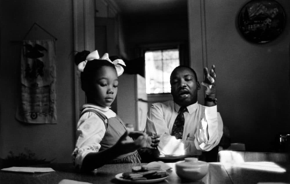The Rev. Martin Luther King Jr. and his daughter Yolanda King (1962). (James Karales)