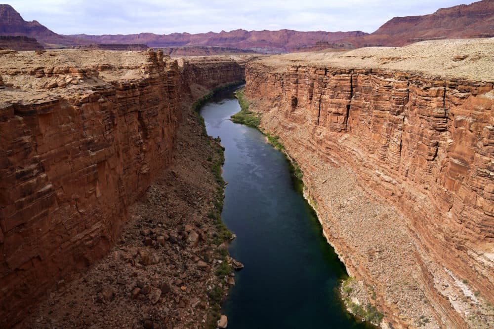 The Colorado River in the upper River Basin is pictured in Lees Ferry, Ariz., on May 29, 2021. (Ross D. Franklin/AP)