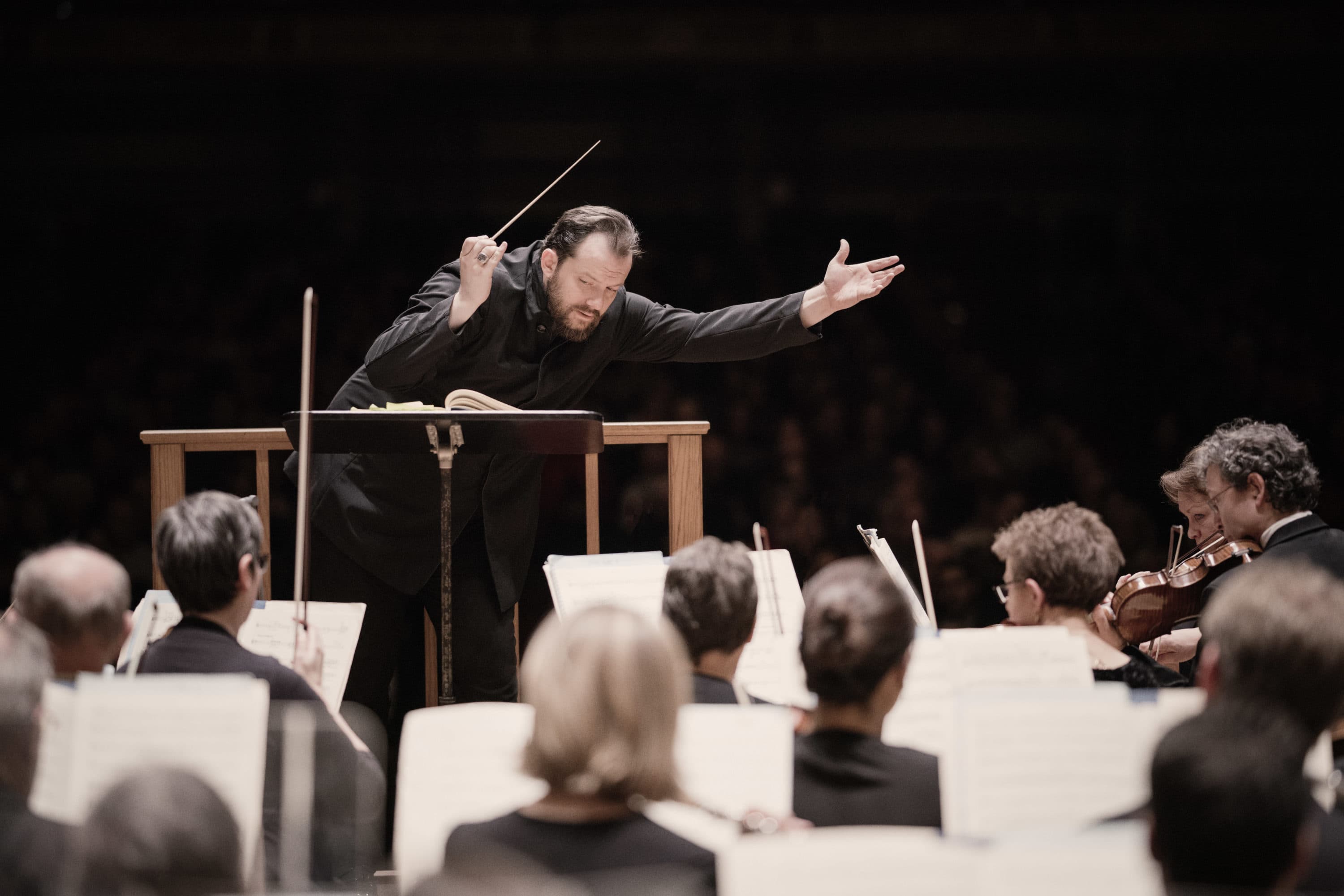 Andris Nelsons conducting the Boston Symphony Orchestra. (Courtesy Marco Borggreve)