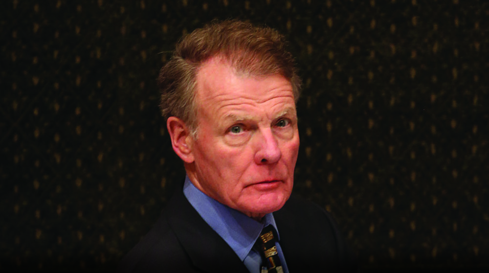 Mike Madigan, as seen on the cover of &quot;The House That Madigan Built: The Record Run of Illinois' Velvet Hammer.&quot; (Courtesy)