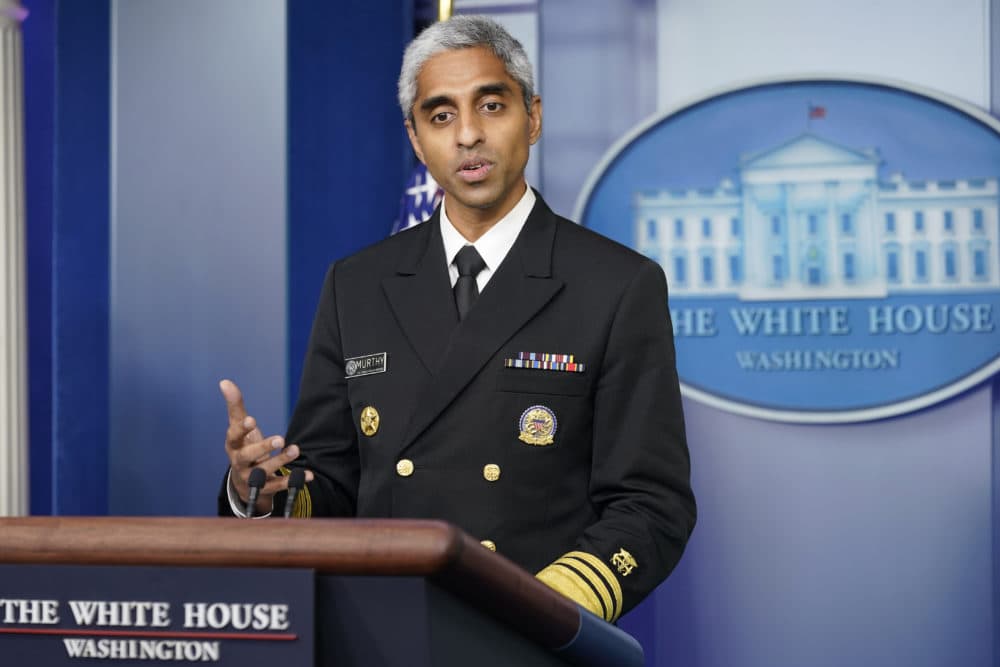 Surgeon General Dr. Vivek Murthy speaks during the daily briefing at the White House in Washington, Thursday, July 15, 2021. (Susan Walsh/AP)