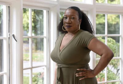 Tarana Burke, founder and leader of the #MeToo movement, stands in her home in Baltimore. (Steve Ruark/AP)