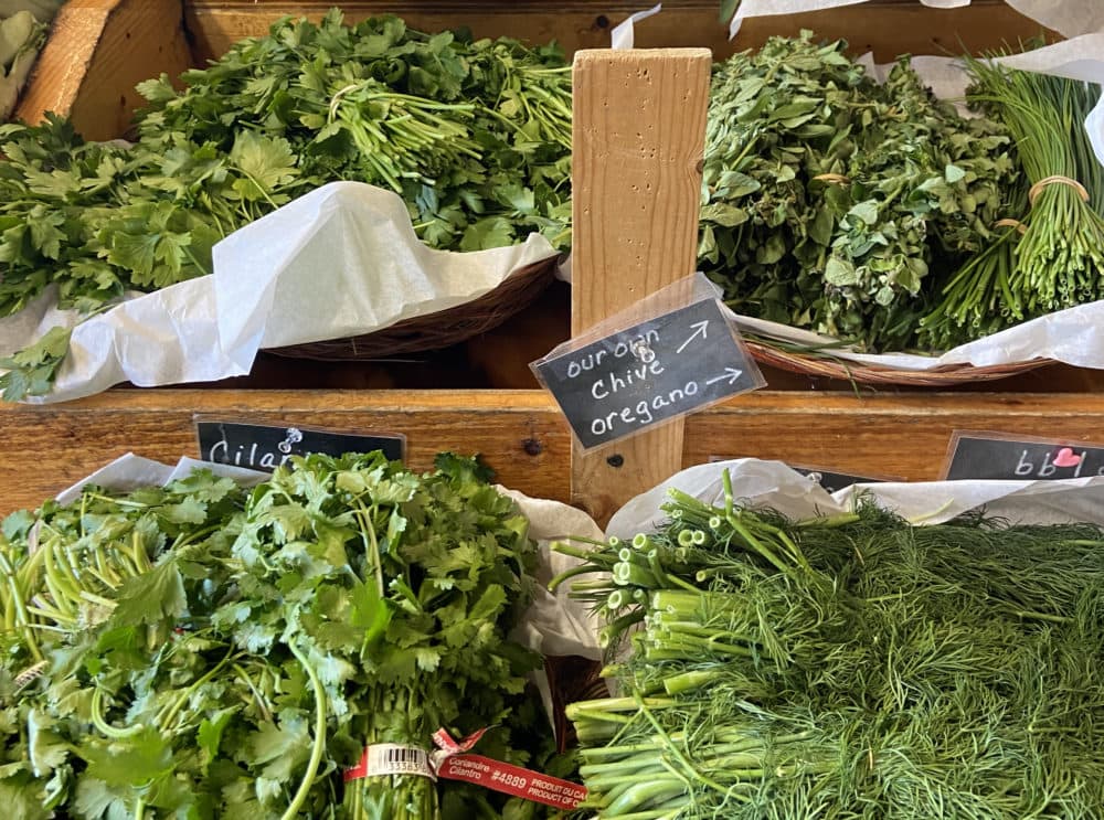 Fresh herbs. (Kathy Gunst/Here & Now)