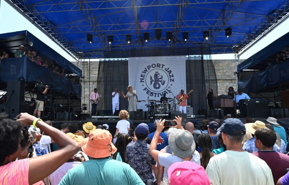 Vocalist Dee Dee Bridgewater performs with the Memphis Soulphony at the 65th edition of the Newport Jazz Festival in Newport, Rhode Island, Aug. 3, 2019. (Eva Hambach/AFP via Getty Images)