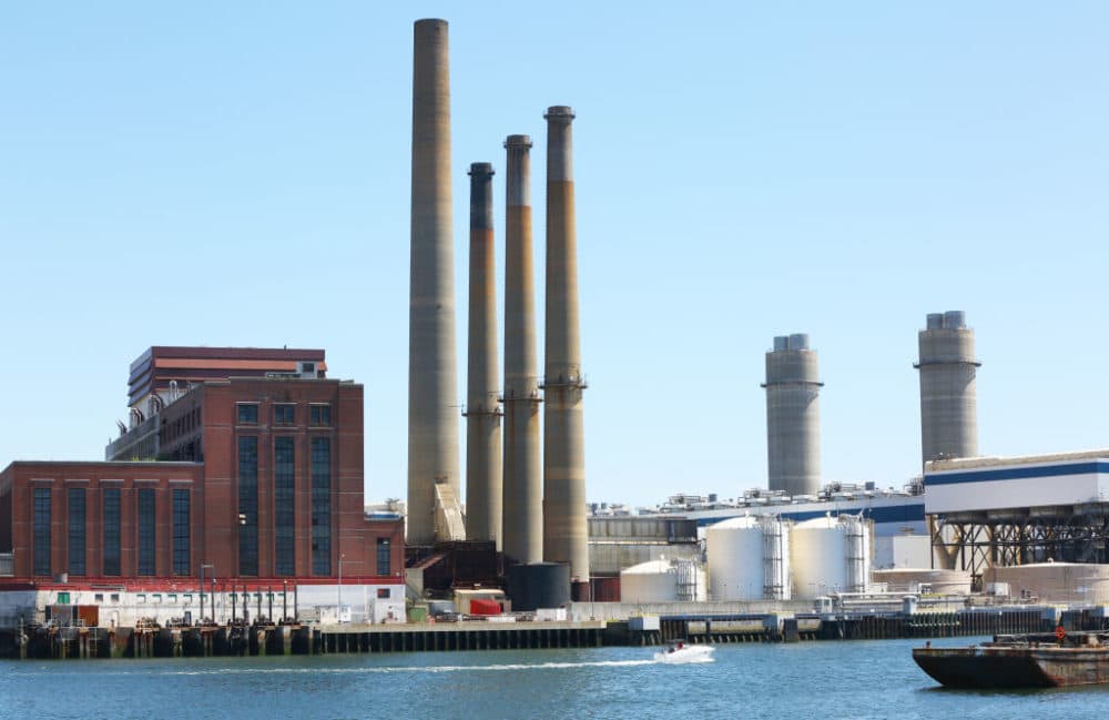 The Mystic Generating Station sits in Boston close to Everett, MA on June 14, 2020. (Pat Greenhouse/The Boston Globe via Getty Images)