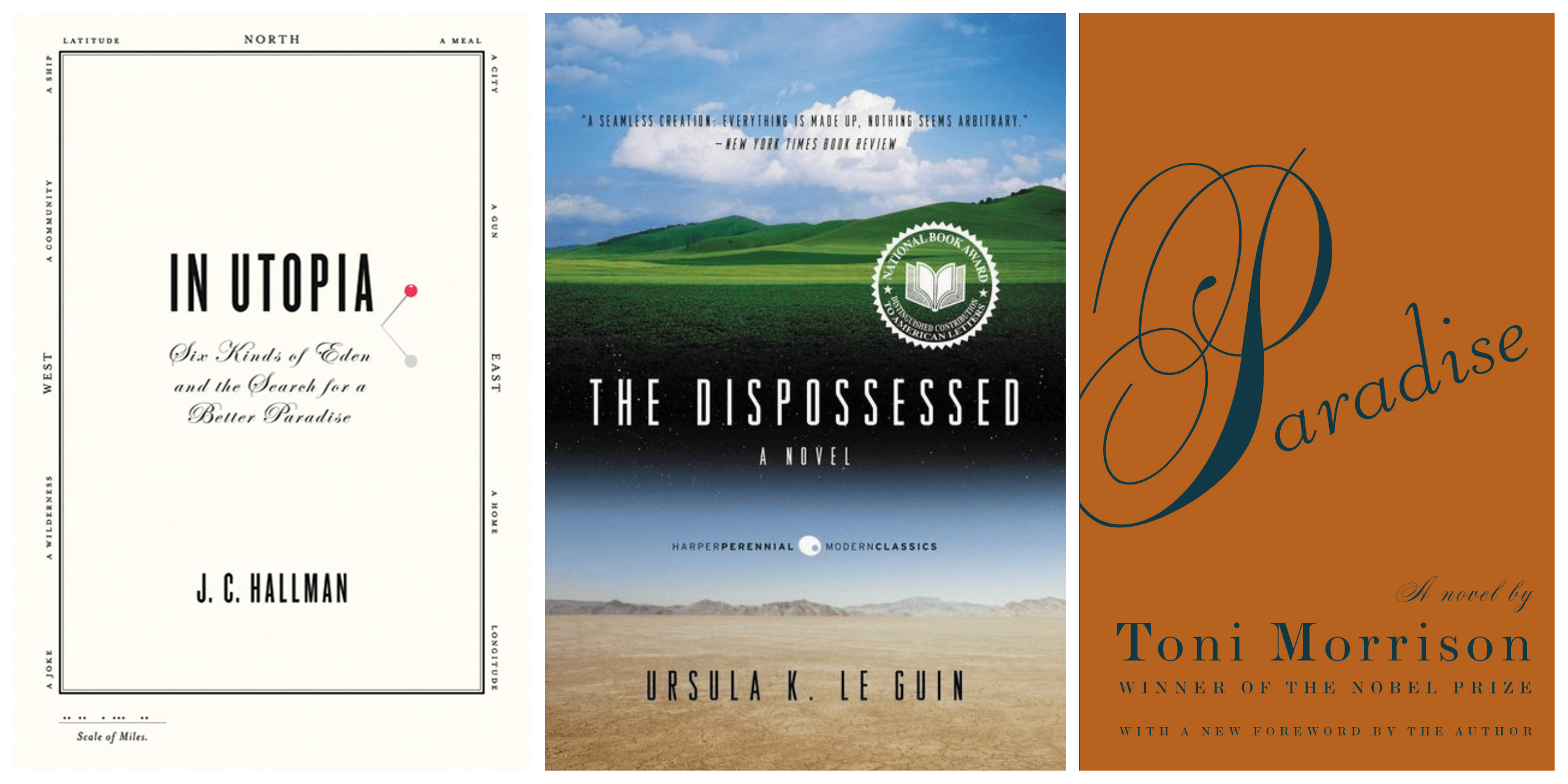 WBUR arts and culture fellow Lauren Williams recommends three books on utopia, world-building and reimagining. (Courtesy the publishers)