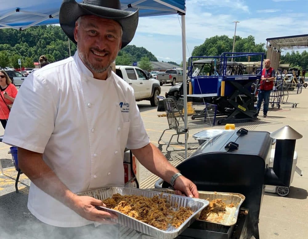 Chef Joe Arvin cooks up food for those affected by the flooding in Eastern Kentucky. (Joe Arvin)