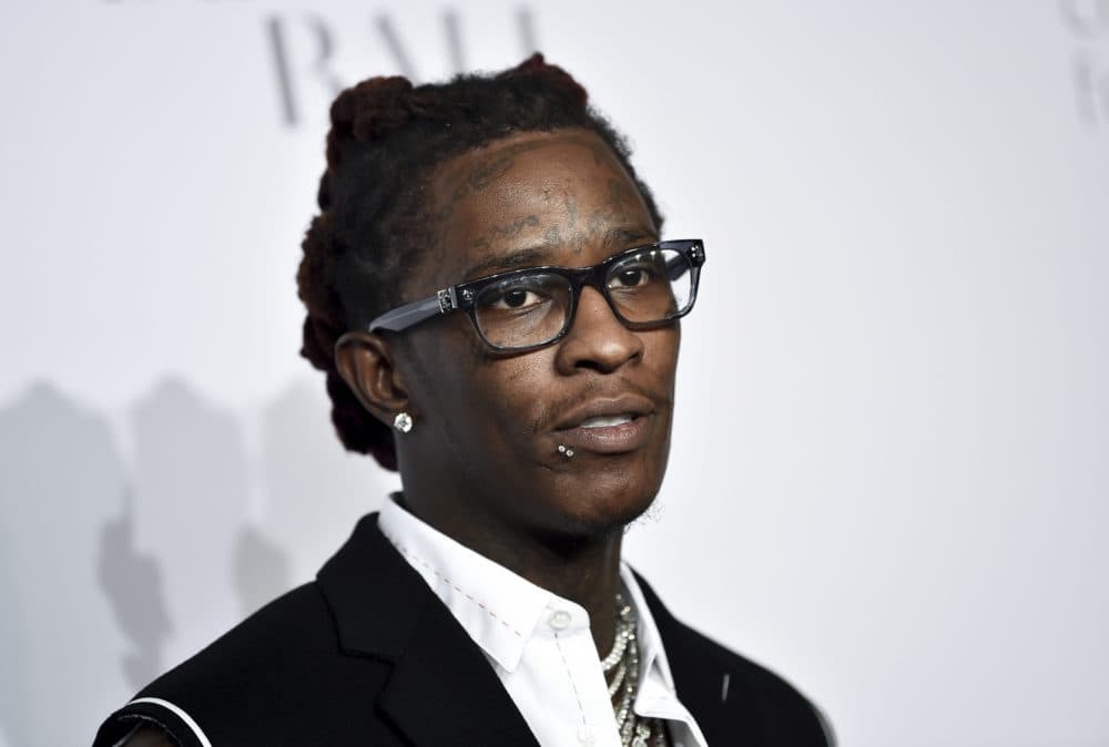 Rap lyrics were used as part of alleged evidence used in the grand jury indictment of rapper Young Thug. (Evan Agostini/Invision/AP)