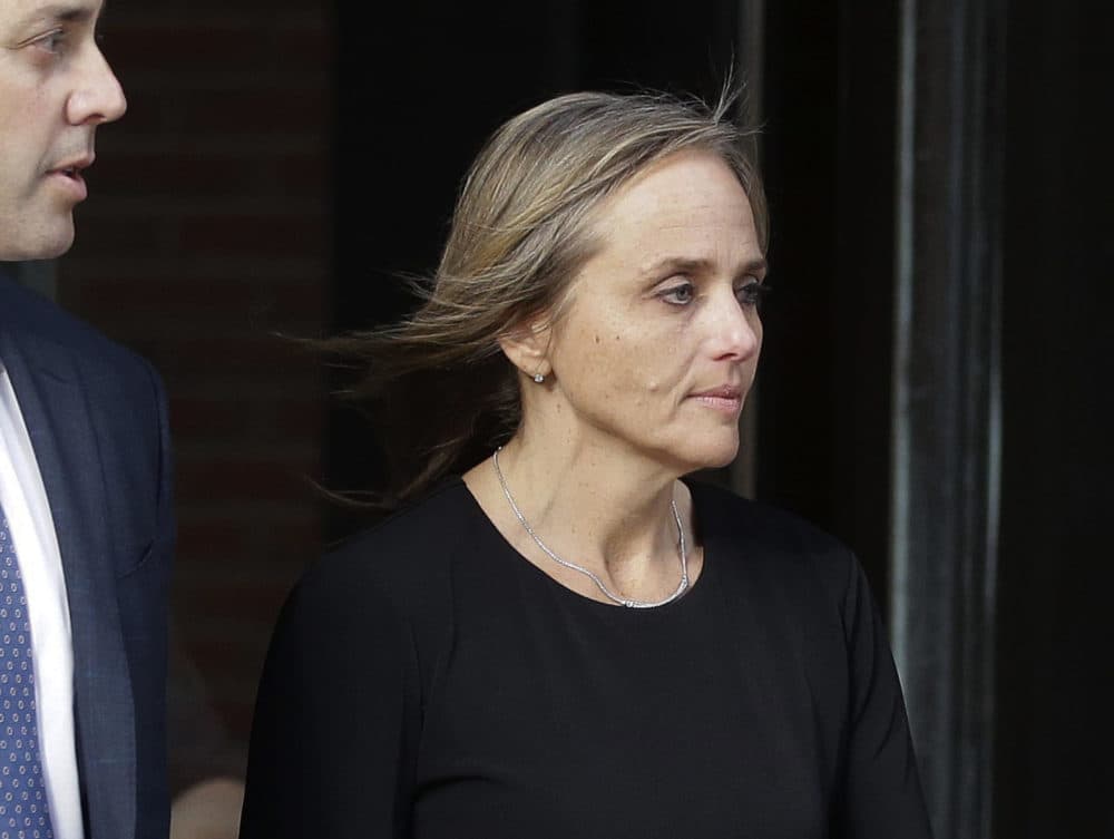 District Court Judge Shelley M. Richmond Joseph departs federal court in April 2019 in Boston after facing obstruction of justice charges for allegedly helping a man in the country illegally evade immigration officials as he left her Newton courthouse in 2018. (Steven Senne/AP)