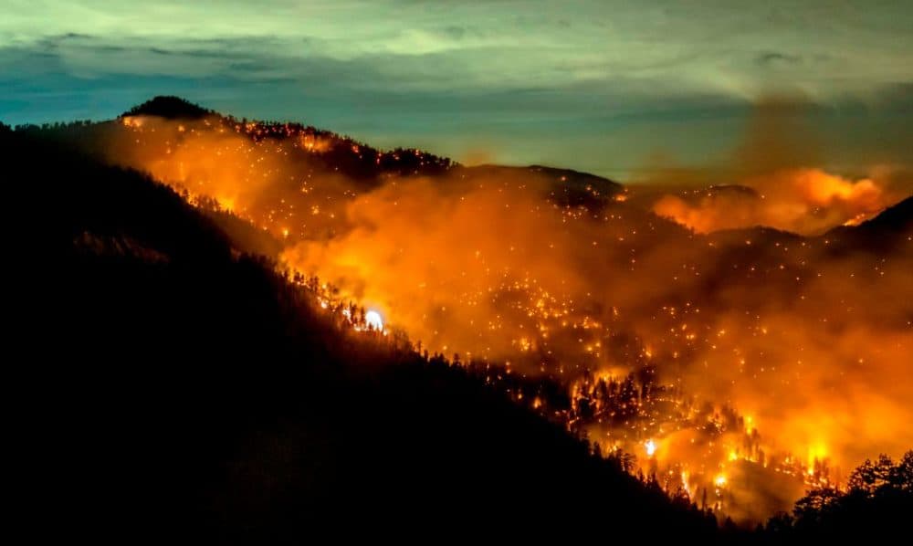 The Bobcat Fire continues to burn through the Angeles National Forest in Los Angeles County, north of Azusa, California, Sept. 17, 2020. (Kyle Grillot /AFP via Getty Images)