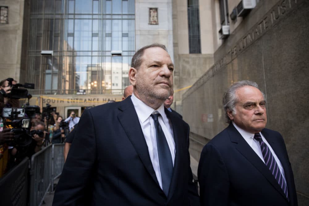 Harvey Weinstein and attorney Benjamin Brafman exit  State Supreme Court, June 5, 2018 in New York City. Weinstein pleaded not guilty on two counts of rape and one count of a criminal sexual act. (Drew Angerer/Getty Images)