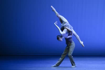 My'Kal Stromile and Soo-bin Lee in Helen Pickett's &quot;Tsukiyo.&quot; (Courtesy Liza Voll/Boston Ballet)