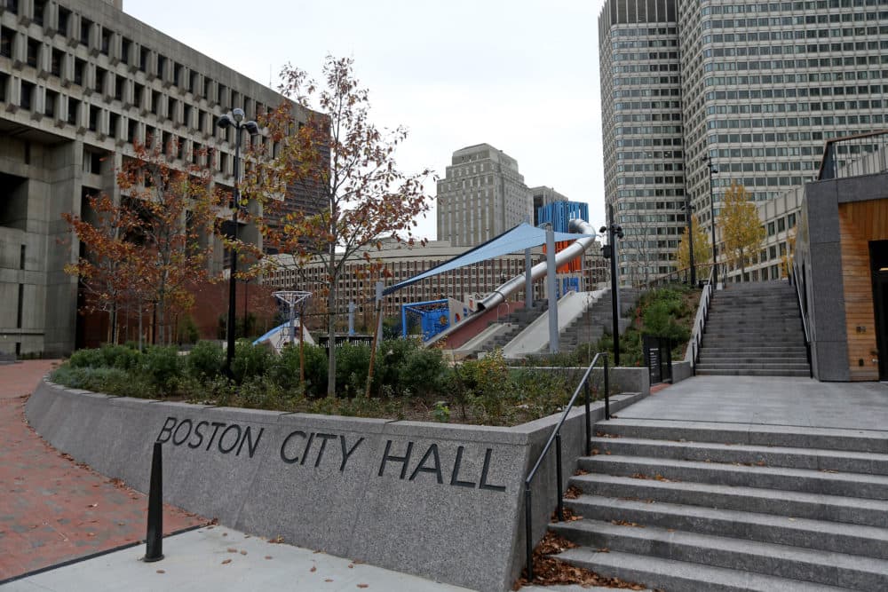 City Hall plaza under construction on November 11, 2022 in Boston, Massachusetts. (Matt Stone/MediaNews Group/Boston Herald via Getty Images)