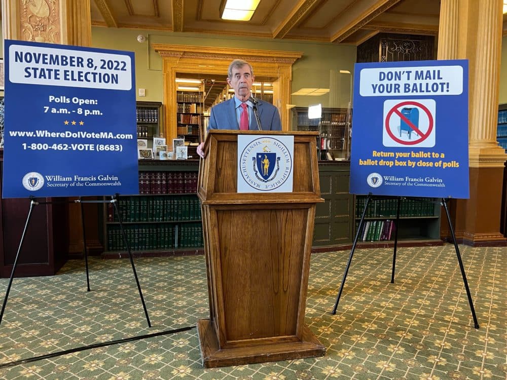 Secretary of State William Galvin says a lack of enthusiasm will keep voter turnout in Massachusetts lower than other midterm elections. (Steve Brown/WBUR)