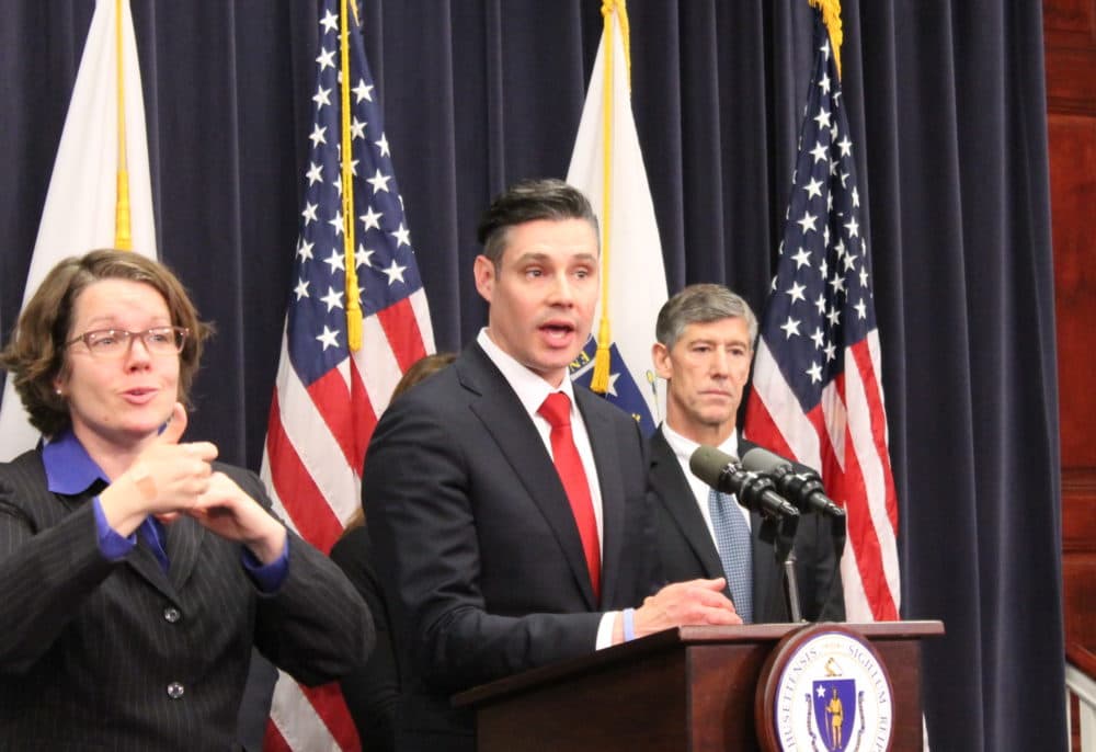 Jeff Gonneville speaks at a press conference in March 2017, shortly before becoming the MBTA's deputy general manager. (SHNS/File 2017)
