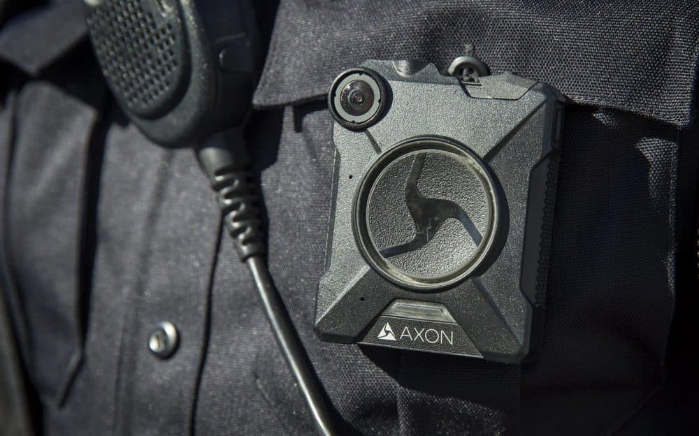 A law enforcement body camera. (Robin Lubbock/WBUR)