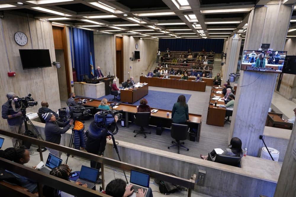 The Boston City Council convenes on Dec. 14, 2022, at Boston City Hall. (Steven Senne/AP)