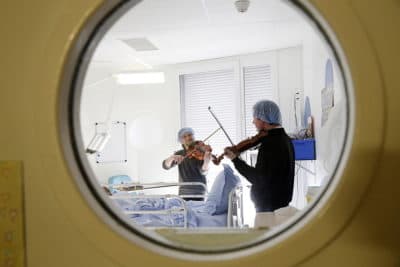 French N.G.O. Musique et Sante (Music and Health). Music therapy in children's ward. (BSIP/Universal Images Group via Getty Images)