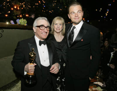 Martin Scorsese, left, winner for best director for &quot;The Departed,&quot; poses with his wife Helen Morris, center, and actor Leonardo DiCaprio at the Governor's Ball after the 79th Academy Awards Sunday, Feb. 25, 2007, in Los Angeles. (Amy Sancetta/AP)