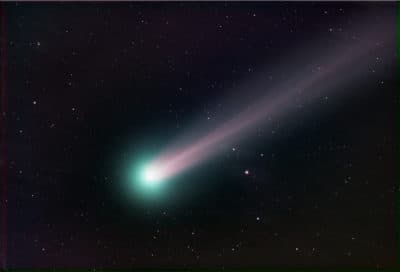 Comet ZTF is making its first appearance in our solar system in 50,000 years. Like the Comet LoveJoy, pictured above, Comet ZTF has a green glow. (Getty Images)