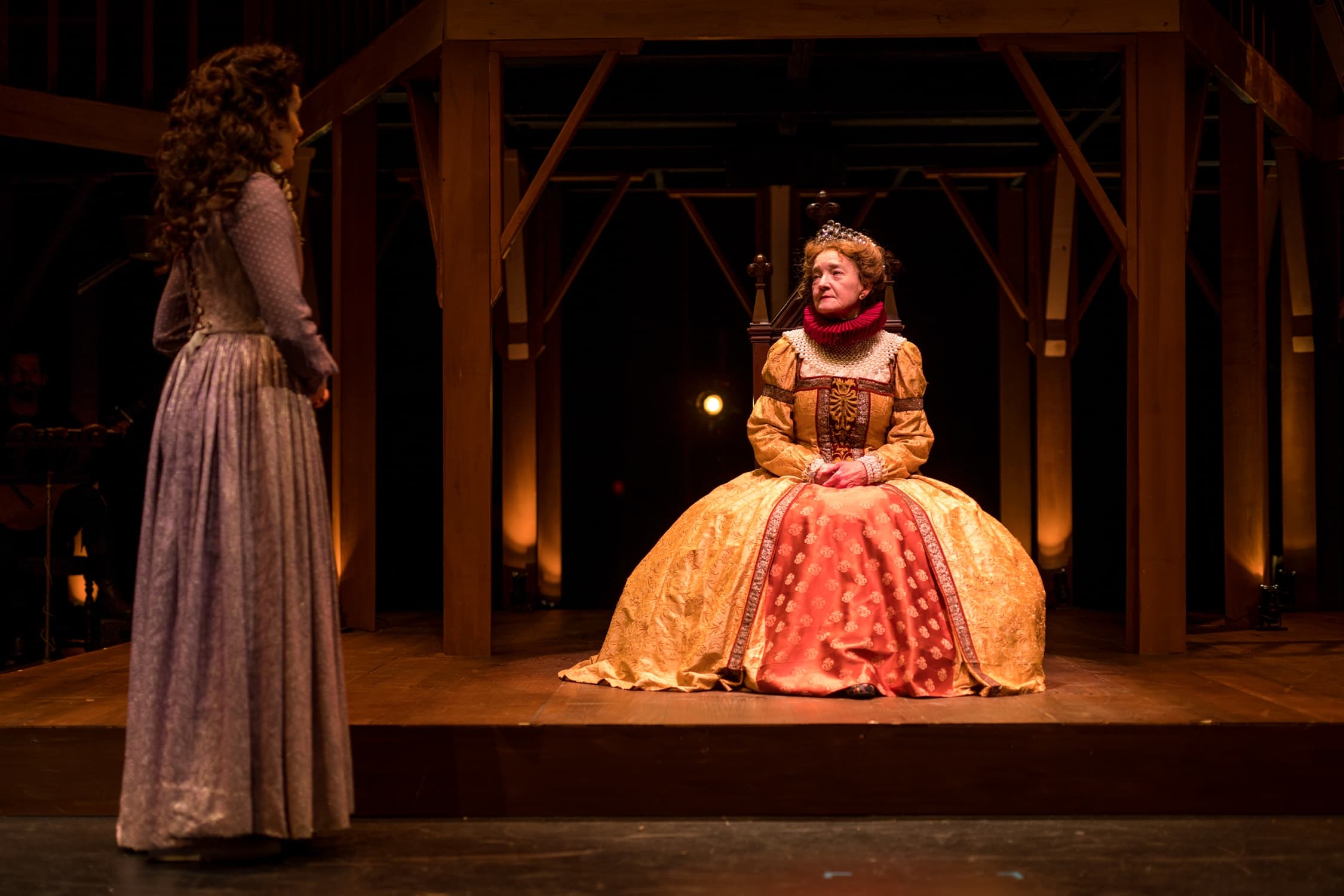 Jennifer Ellis, left, and Nancy E. Carroll in SpeakEasy Stage Company's 2018 production of &quot;Shakespeare in Love.&quot; (Courtesy Nile Hawver/Nile Scott Shots)