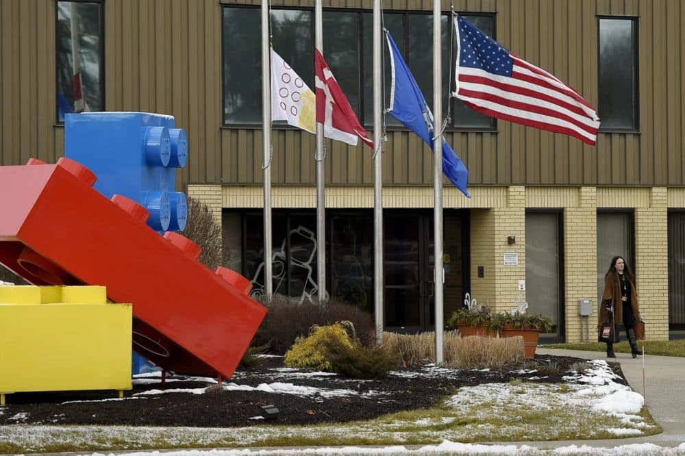 Outside LEGO's Americas headquarters currently in Enfield, Connecticut. (Joe Amon/Connecticut Public)