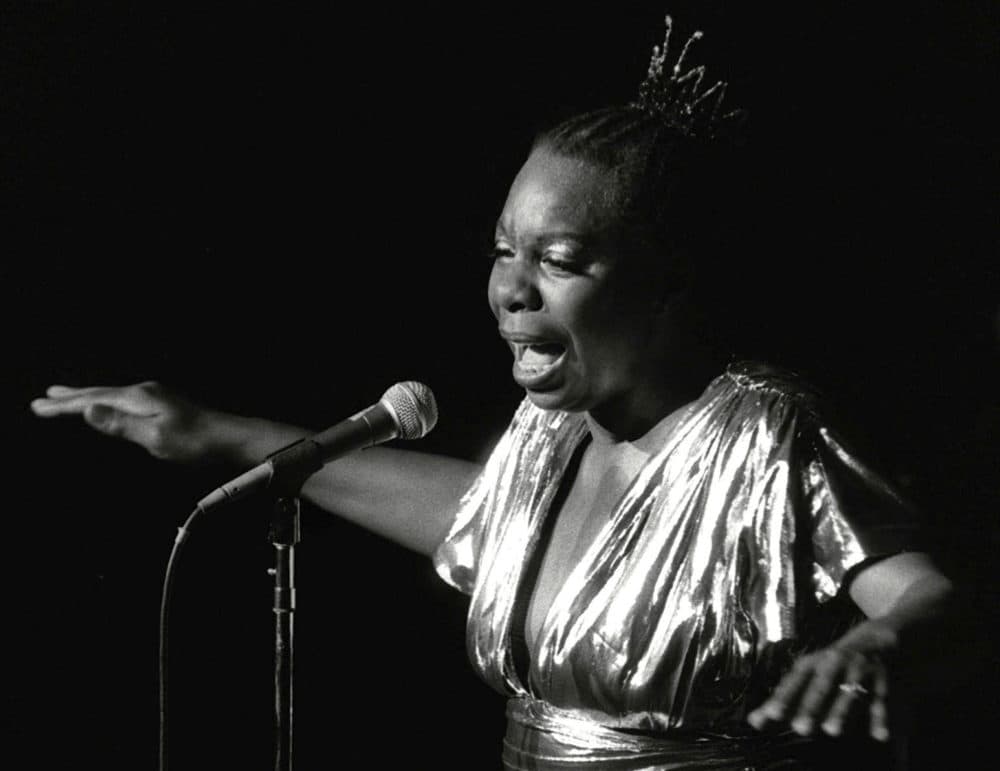 On June 27, 1985, Nina Simone performs at Avery Fisher Hall in New York. (Rene Perez/AP)